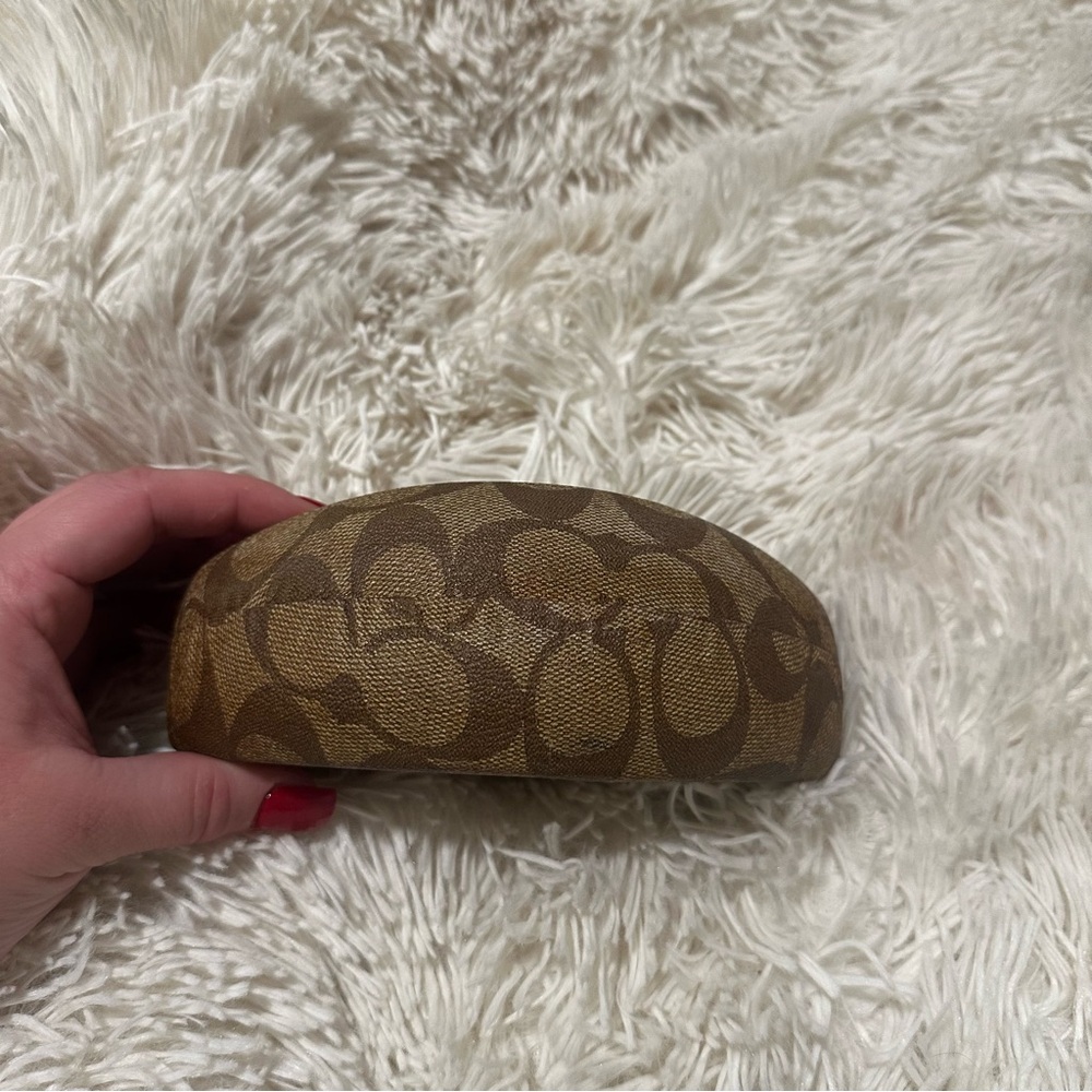 Coach Signature Brown Sunglasses Case - Picture 3 of 11